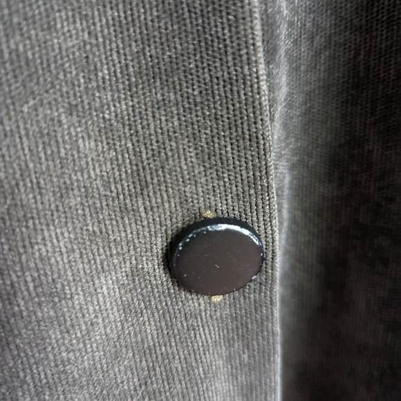 ZARA Forest Green Casual Academia Button Front Long Sleeves Mini Dress Large - Picture 5 of 14